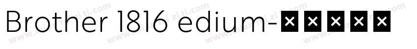 Brother 1816 edium字体转换